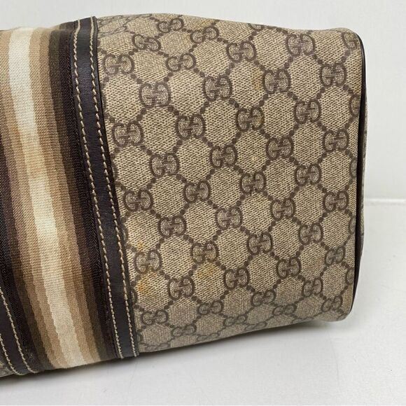 Gucci Web Joy Boston Bag GG Coated Canvas Medium - Picture 11 of 16